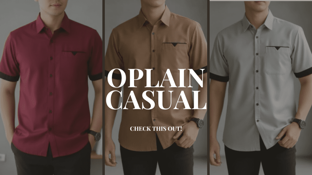 Kemeja Distro Pria Lengan Pendek OPLAIN List