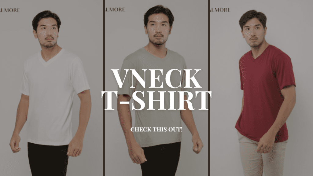 Zalmore Men V-neck Kaos Polos Pria Premium LUMA Cotton