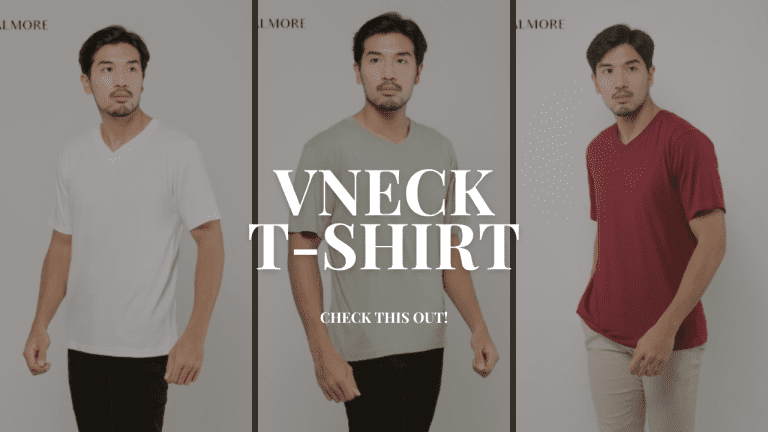 Zalmore Men V-neck Kaos Polos Pria Premium LUMA Cotton